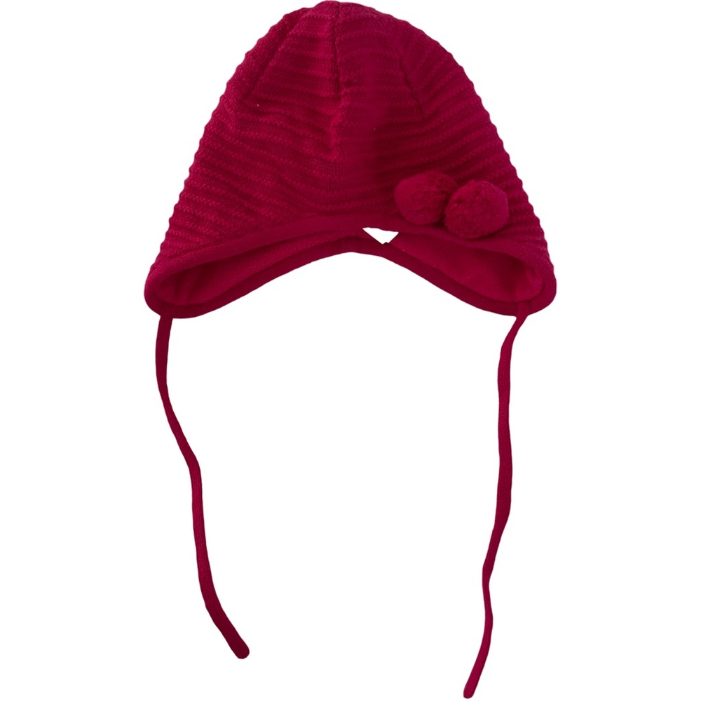 EUC Jacadi Hot Pink Pom-Pom Winter Hat